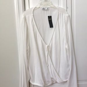 White hollister blouse